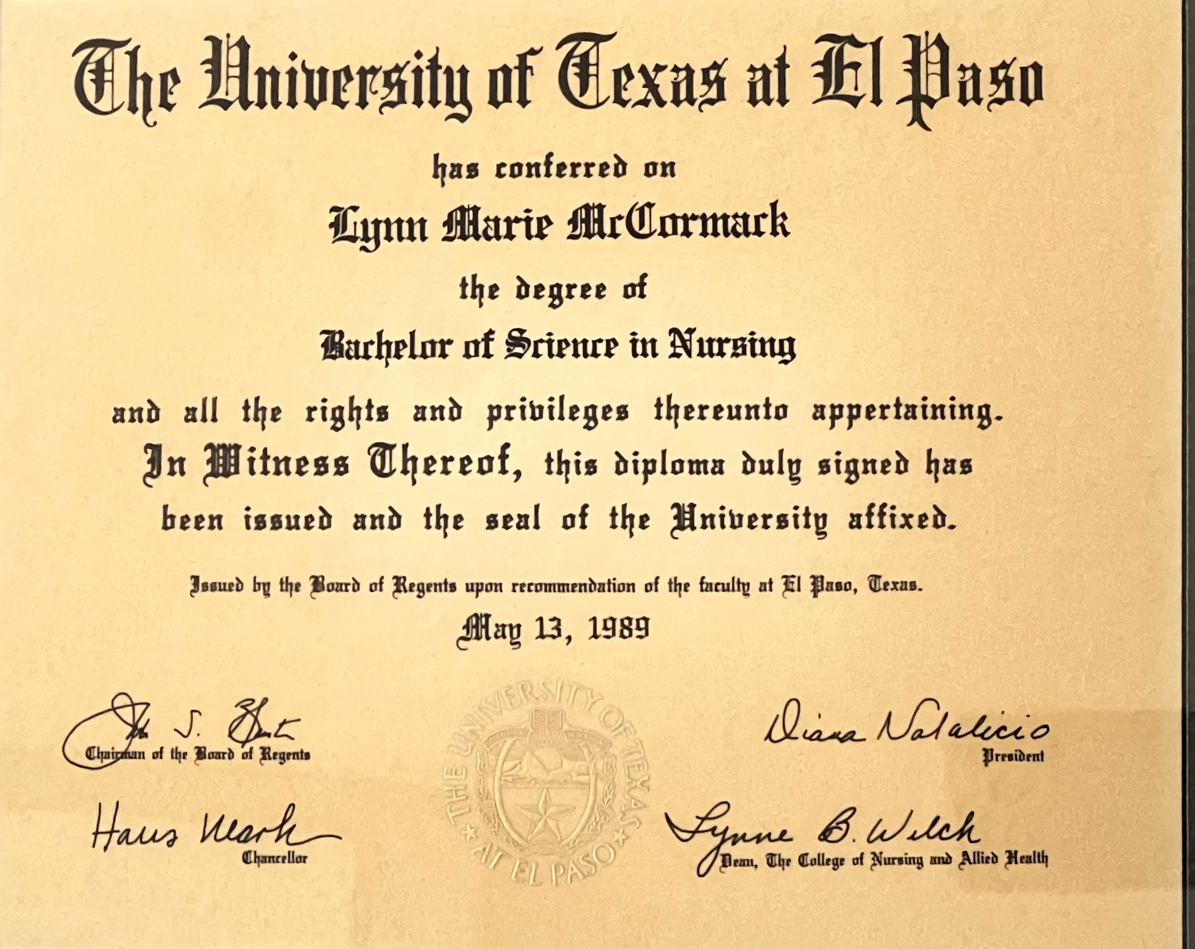 El Paso diploma